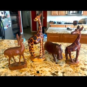 Assortment of Carved Wooden Animals